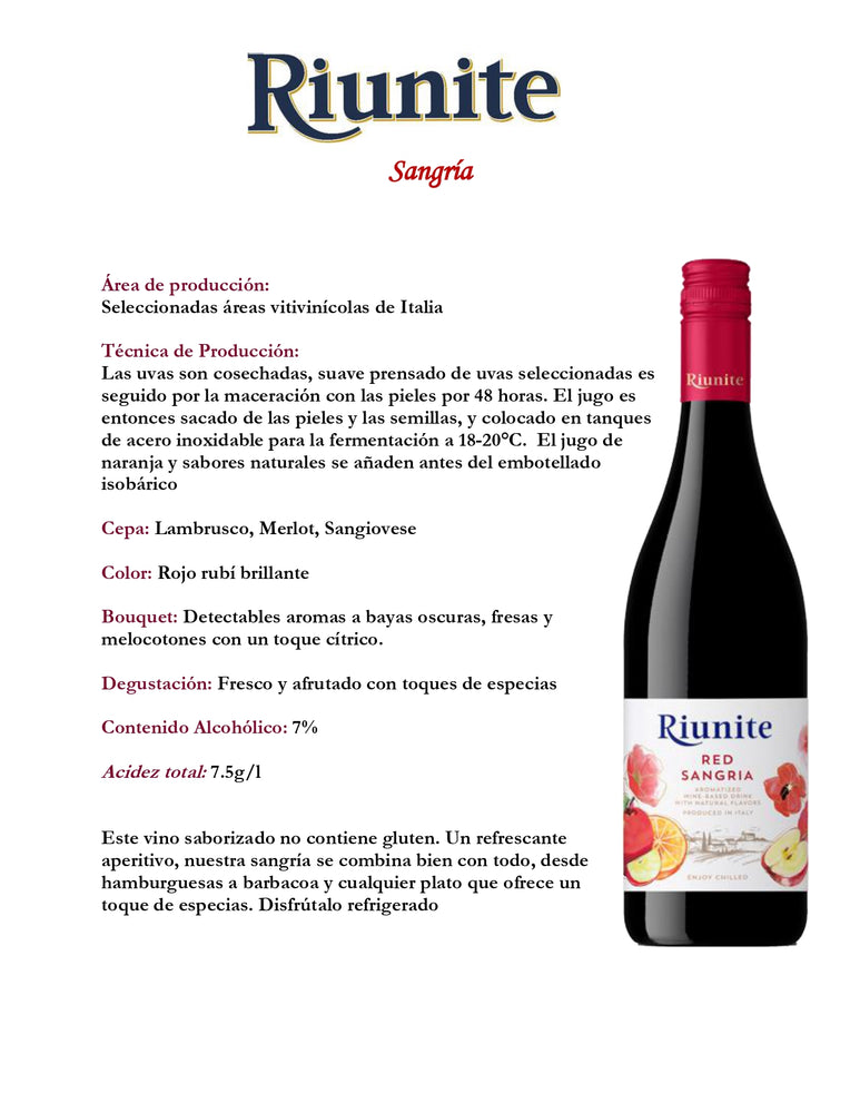 
                  
                    RIUNITE SANGRIA
                  
                