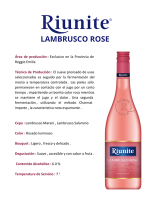 
                  
                    RIUNITE LAMBRUSCO ROSE
                  
                