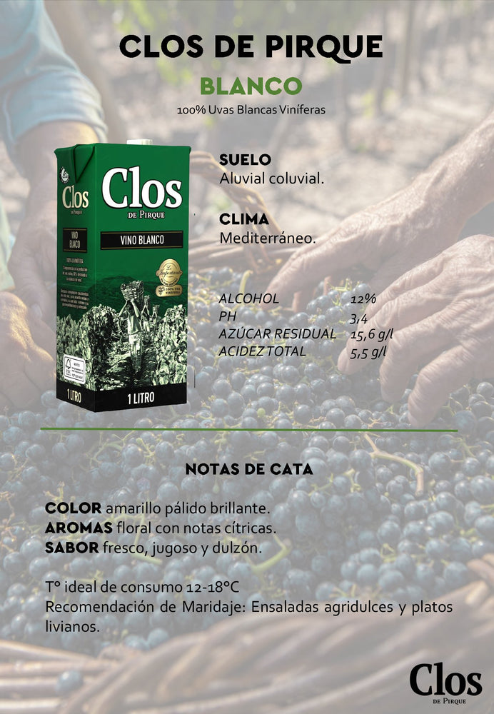 
                  
                    CLOS DE PIRQUE SAUVIGNON BLANC
                  
                